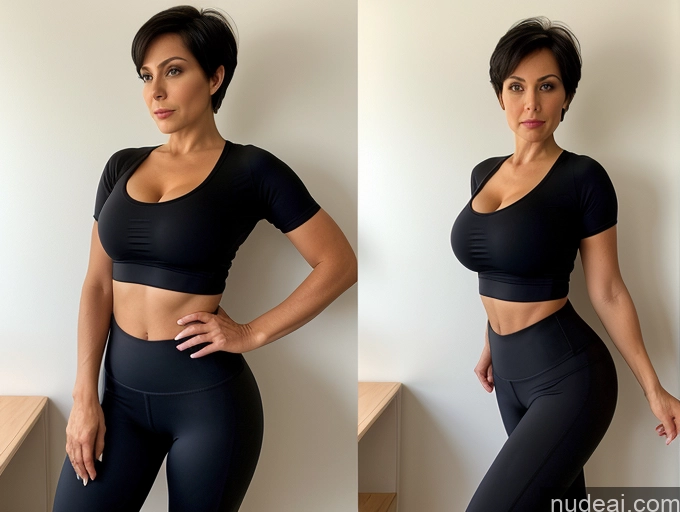 related ai porn images free for Czech Busty Short Big Ass Serious Black Hair Pixie Shirt Yoga Pants Spandex 70s Changing Room