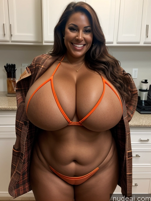 related ai porn images free for One Busty Huge Boobs Thick Tanned Skin 60s Front View Microkini Thong Lumberjack Lab Coat Halloween Laughing