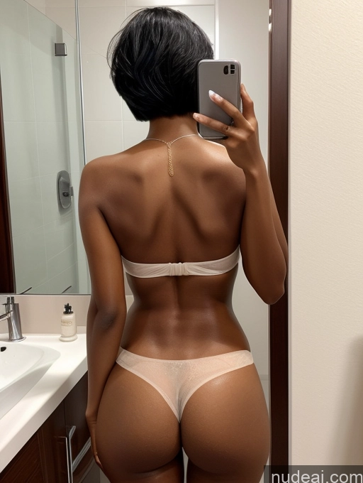 related ai porn images free for Woman Perfect Boobs Beautiful Dark Skin 20s Orgasm Seductive Short Hair Brazilian Mirror Selfie Bathroom