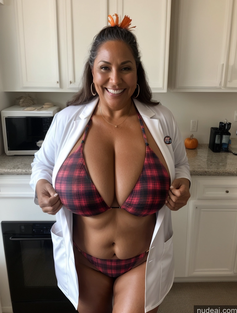 related ai porn images free for One Busty Huge Boobs Thick Tanned Skin 60s Laughing Native American Front View Microkini Thong Lumberjack Lab Coat Halloween