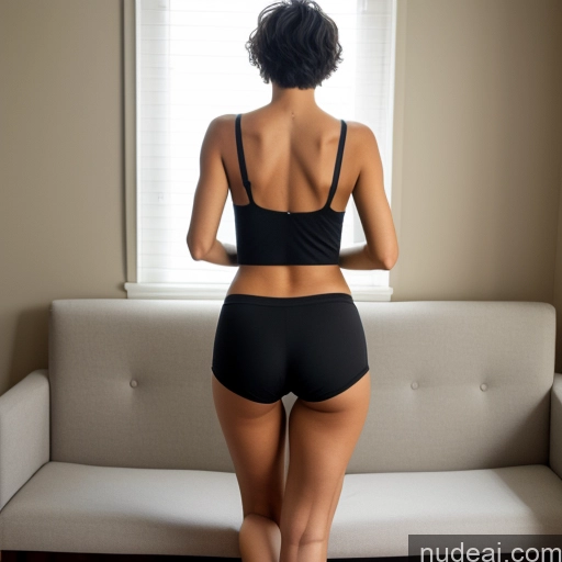 related ai porn images free for 30s Long Legs Black Hair Back View Czech Casual Panties Short Shorts Chemise Couch Skinny Pixie Serious