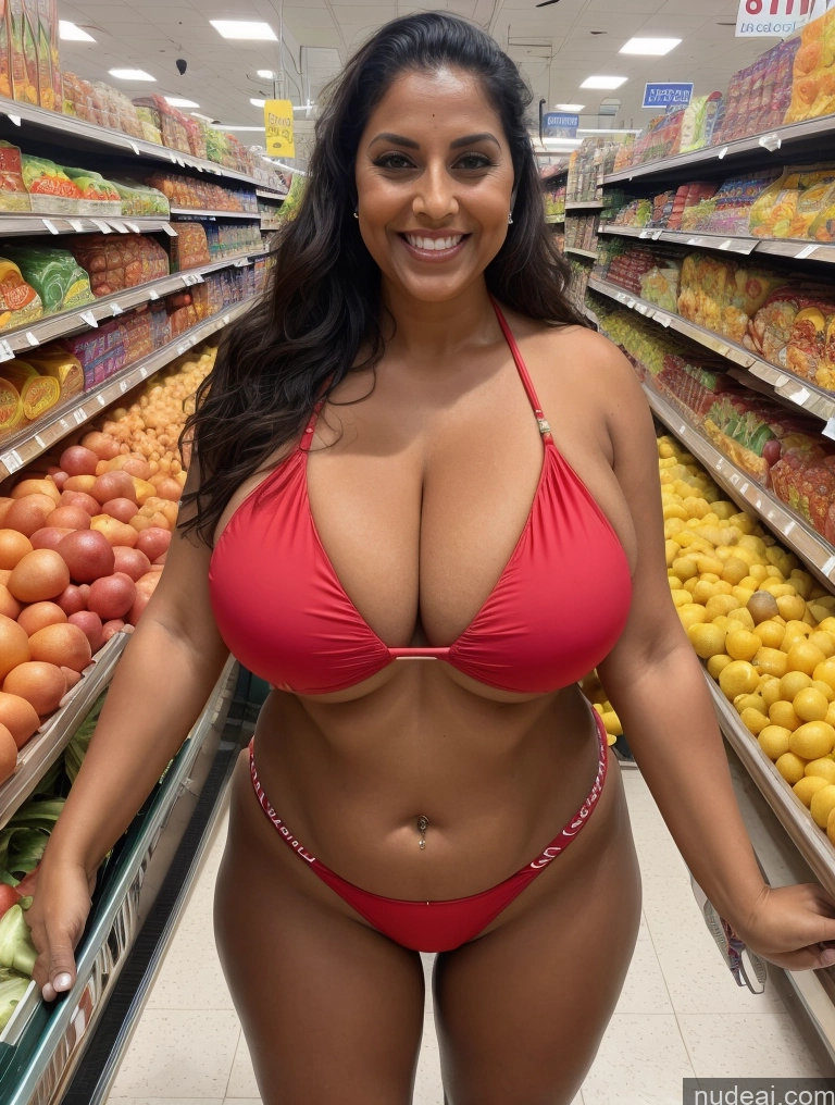 related ai porn images free for One Busty Huge Boobs Thick Tanned Skin Laughing Front View Microkini Thong Indian 80s Grocery
