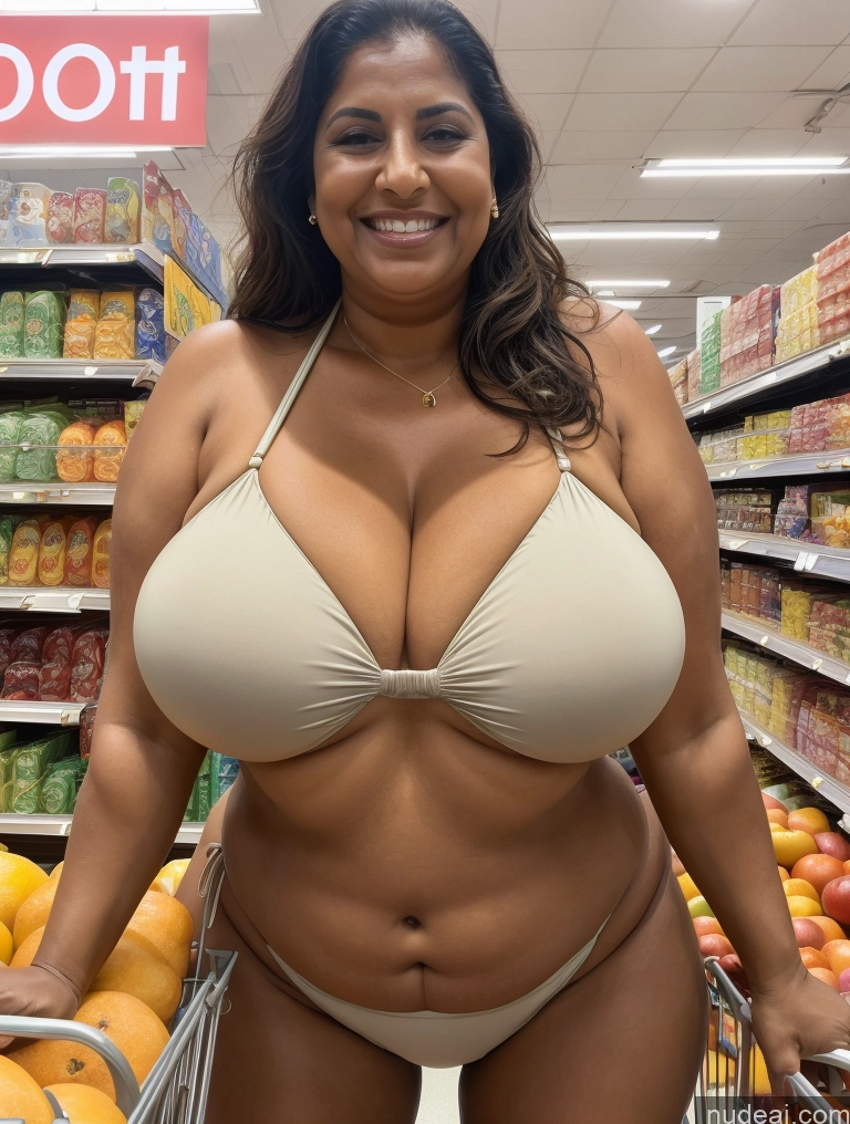 related ai porn images free for One Busty Huge Boobs Thick Tanned Skin Laughing Front View Microkini Thong Indian 80s Grocery