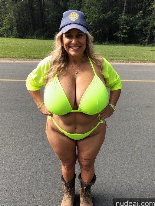related ai porn images free for One Busty Huge Boobs Thick Tanned Skin Laughing Front View Microkini Thong 70s Latina Hat Jacket Construction Worker Lumberjack Witch