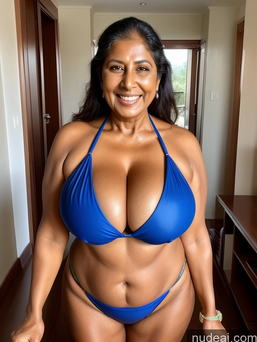 related ai porn images free for One Busty Huge Boobs Thick Tanned Skin Laughing Front View Microkini Thong Indian 70s Maid