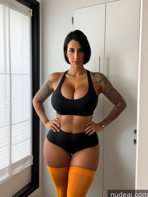 related ai porn images free for Two Woman Tank Top Pantyhose Spandex Front View Cleavage Bright Lighting Black Hair Bobcut Tall Tanned Skin Huge Boobs Tattoos Sad 30s Jewish Bathroom
