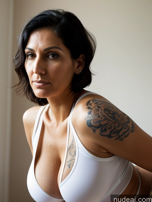 related ai porn images free for Tank Top Pantyhose Spandex Cleavage Bright Lighting Black Hair Bobcut Tall Tanned Skin Huge Boobs Tattoos 30s Jewish Milf Close-up View Sad Serious Bedroom