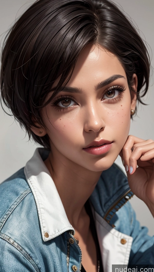 related ai porn images free for Close-up View Egyptian Tanned Skin Jacket Short Hair