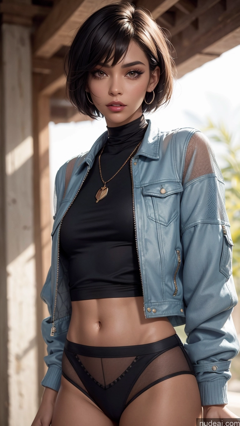 related ai porn images free for Close-up View Egyptian Tanned Skin Jacket Short Hair Mesh