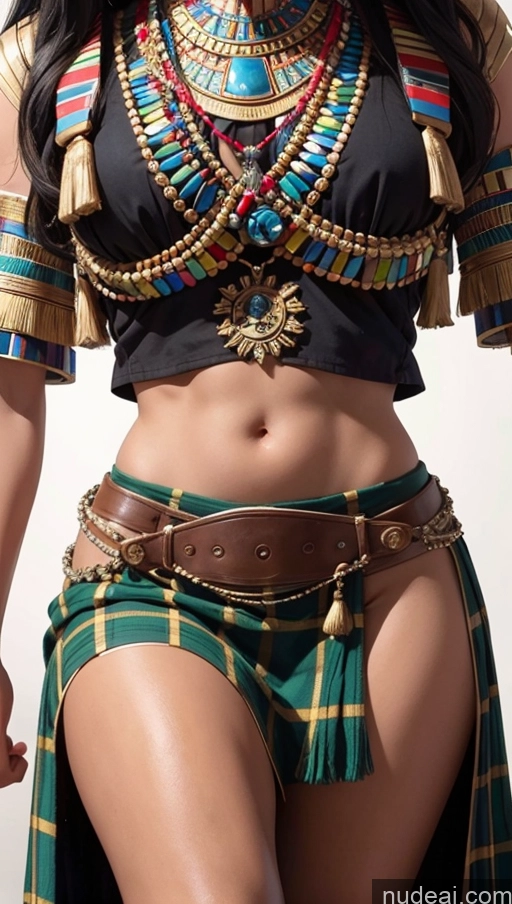 related ai porn images free for Close-up View Egyptian Tanned Skin Big Hips Kilt Black Hair Long Hair
