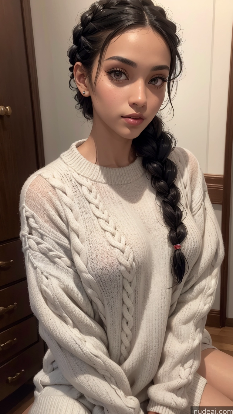 related ai porn images free for Close-up View Tanned Skin Egyptian Sweater Dress Braided Black Hair