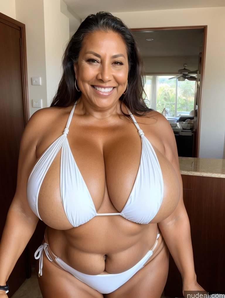related ai porn images free for One Busty Huge Boobs Thick Tanned Skin Laughing Front View Microkini Thong 60s Native American Maid
