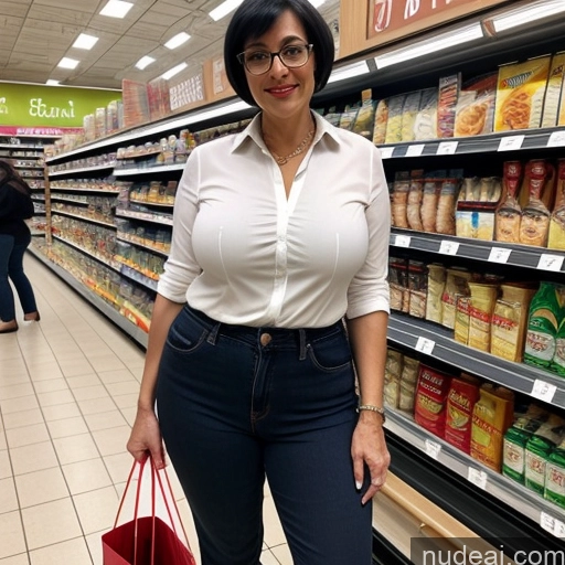 related ai porn images free for Czech Busty Big Hips Glasses Black Hair Short Hair Grocery Blouse Casual Jeans 70s Tall