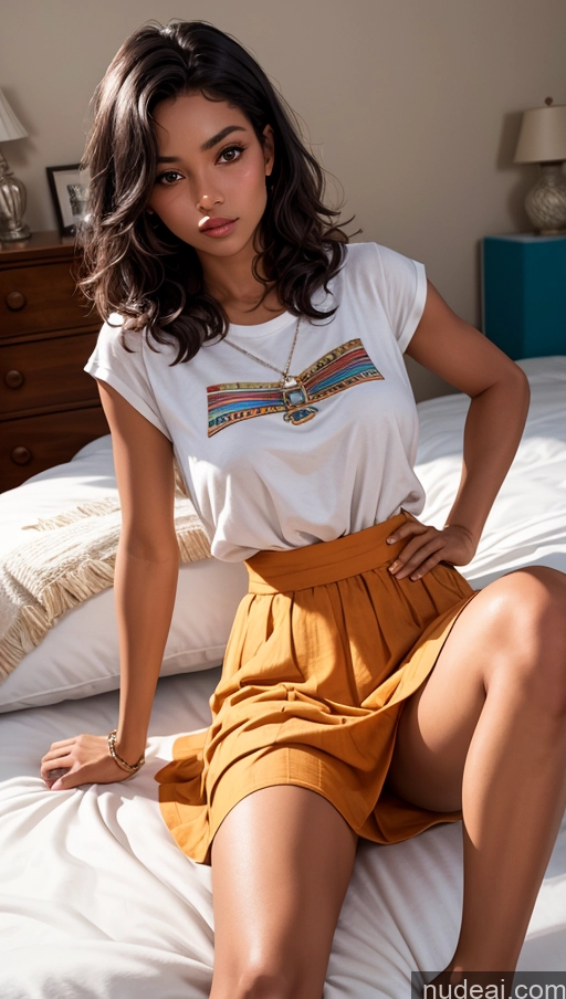 related ai porn images free for Close-up View Egyptian Tanned Skin Long Skirt Casual Bedroom Spreading Legs