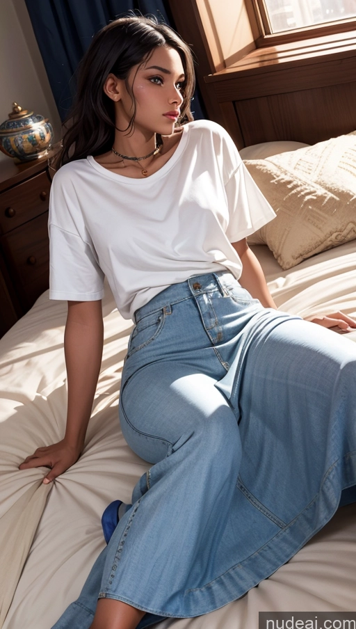 related ai porn images free for Close-up View Egyptian Tanned Skin Long Skirt Casual Bedroom Spreading Legs