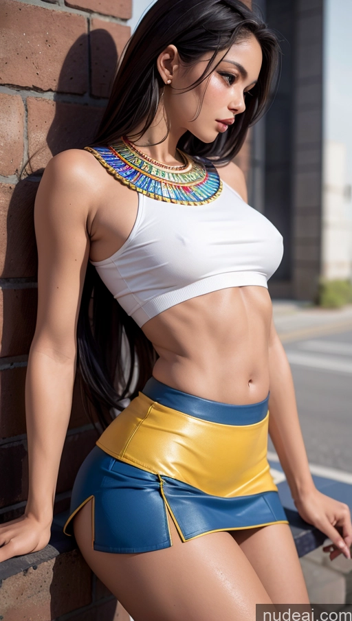related ai porn images free for Close-up View Egyptian Tanned Skin Micro Skirt Mini Skirt Big Hips Spreading Legs