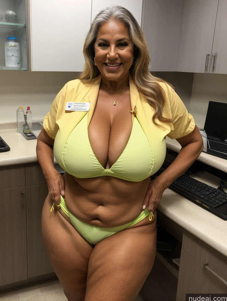 related ai porn images free for One Busty Huge Boobs Thick Tanned Skin Laughing Front View Microkini Thong Brazilian 70s Lab Coat Professor