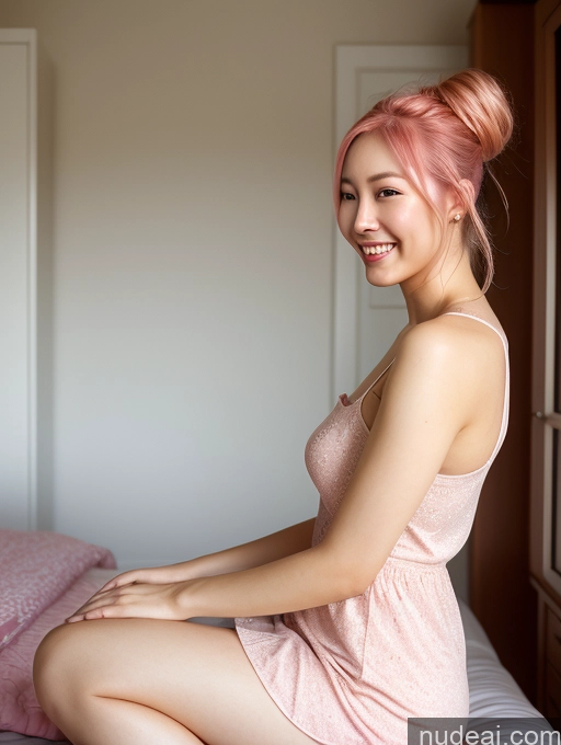 related ai porn images free for Woman One Small Tits Pink Hair Hair Bun Chinese Skin Detail (beta) Bedroom Front View Tall Happy Squatting 20s Sundress