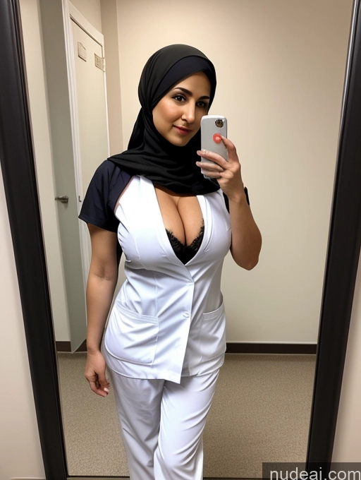 related ai porn images free for Milf One Busty Perfect Boobs Thick Perfect Body Big Hips Fairer Skin Long Legs Beautiful 50s Seductive Black Hair Straight Arabic Mirror Selfie Hospital Front View Bending Over Nurse Cleavage Niqab Doctor