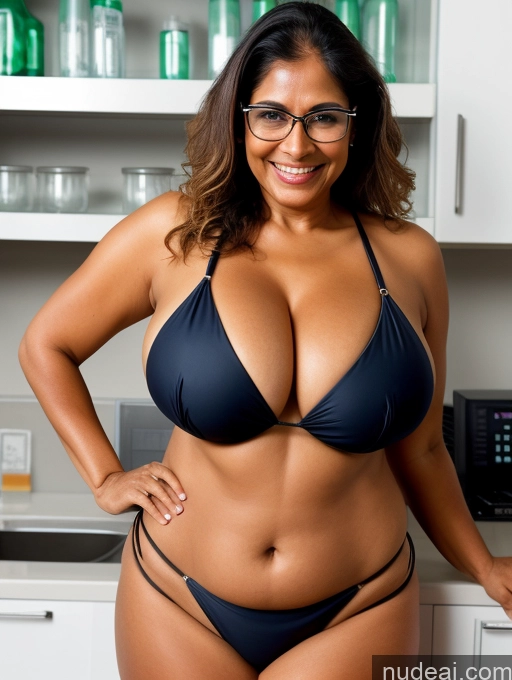 related ai porn images free for One Busty Huge Boobs Thick Tanned Skin Laughing Front View Microkini Thong 70s Lab Coat Professor Indian Glasses