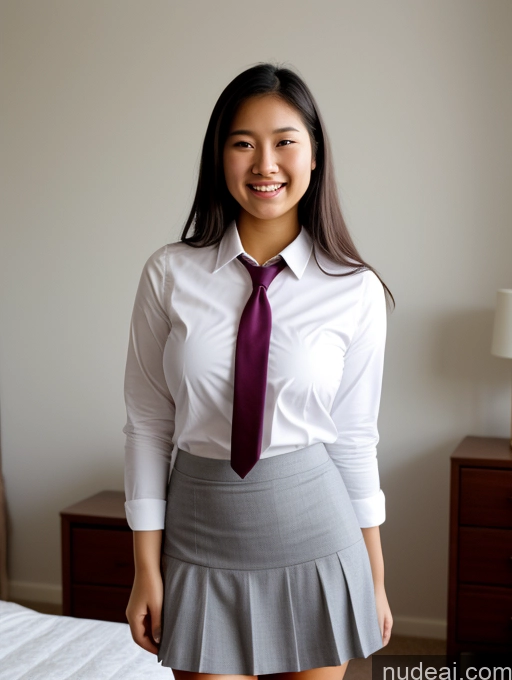 related ai porn images free for Small Tits Beautiful Thick Big Hips 18 Happy Asian Bedroom Front View Shirt Tie Mini Skirt