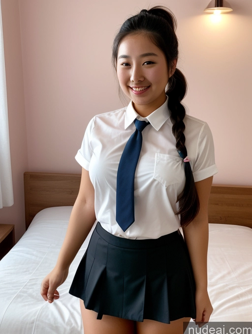 related ai porn images free for Small Tits Beautiful Thick Big Hips 18 Happy Asian Bedroom Front View Shirt Tie Mini Skirt Pigtails