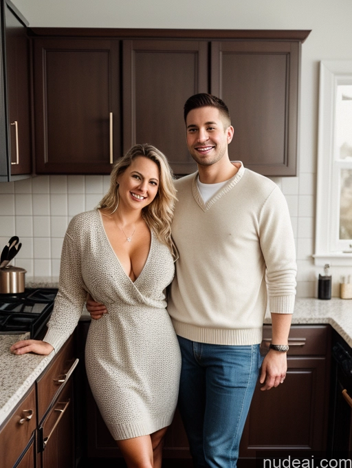 related ai porn images free for Small Tits Thick Fairer Skin 30s Blonde Messy White Film Photo Dress Sweater Cleavage Dark Lighting Detailed Full Frontal Woman + Man Two Kitchen