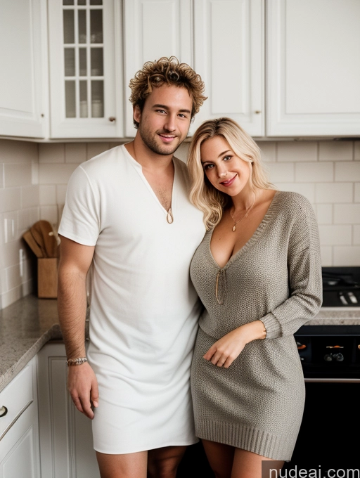 related ai porn images free for Small Tits Thick Fairer Skin 30s Blonde Messy White Film Photo Dress Sweater Cleavage Dark Lighting Detailed Full Frontal Woman + Man Two Kitchen