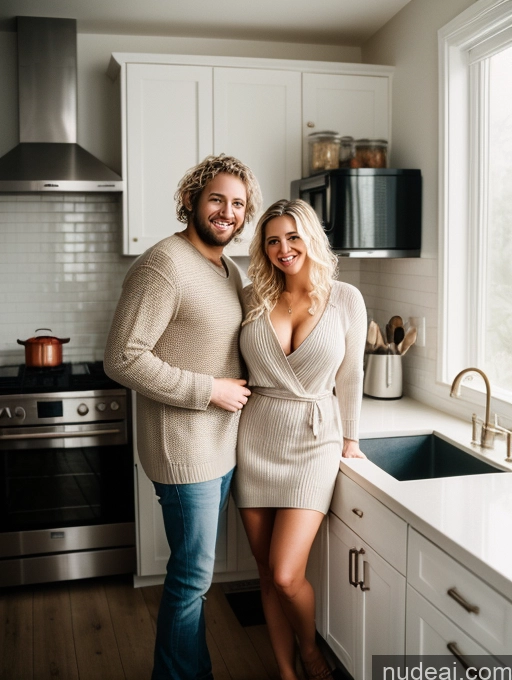 related ai porn images free for Small Tits Thick Fairer Skin 30s Blonde Messy White Film Photo Dress Sweater Cleavage Dark Lighting Detailed Full Frontal Woman + Man Two Kitchen