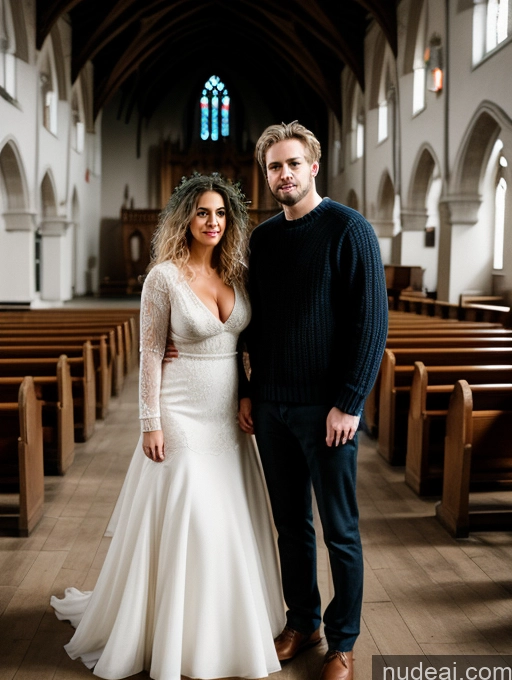 related ai porn images free for Small Tits Thick Fairer Skin 30s Blonde Messy White Film Photo Dress Sweater Cleavage Dark Lighting Detailed Full Frontal Church Several Woman + Man