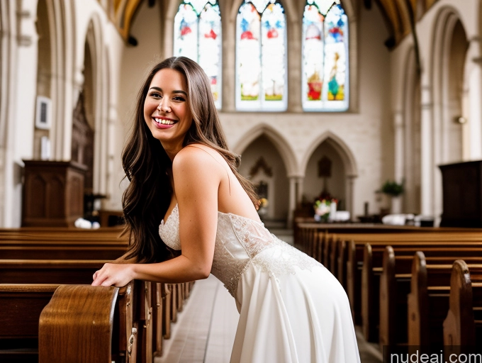 related ai porn images free for Woman One Small Tits Small Ass Happy Brunette Czech Film Photo Church Front View Wedding Bright Lighting 30s Long Hair