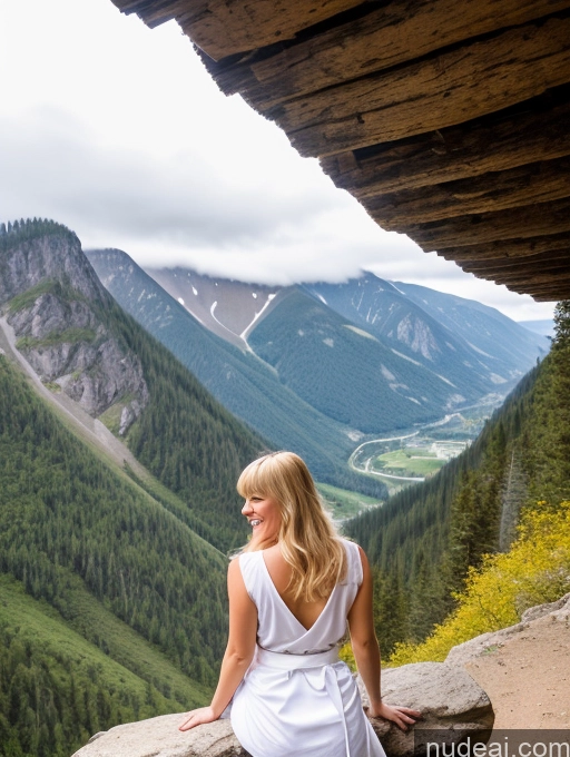 related ai porn images free for Perfect Body Beautiful 30s Happy Blonde Bangs Front View Straddling Tall Perfect Boobs Apron Mountains Traditional Woman German