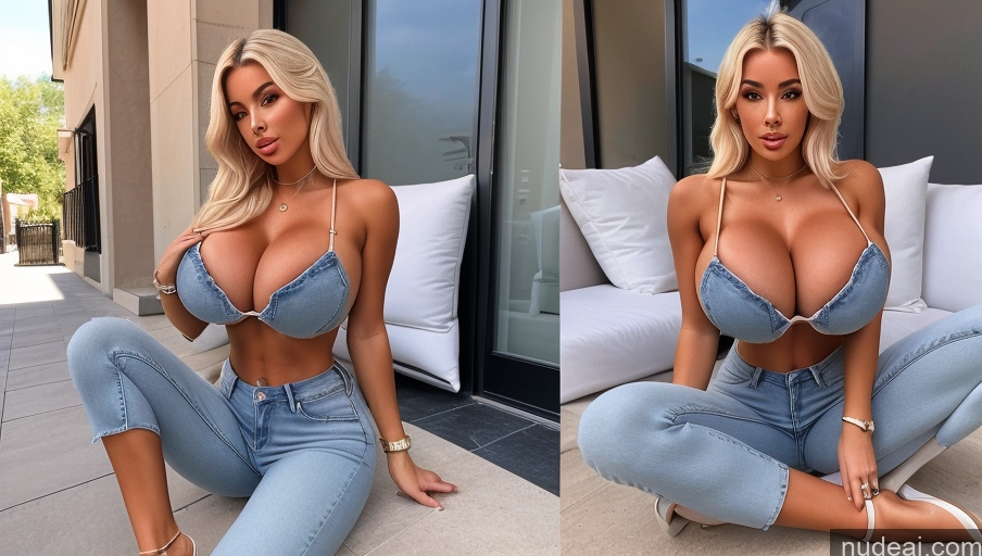 related ai porn images free for Bimbo Two Huge Boobs Tanned Skin Jeans