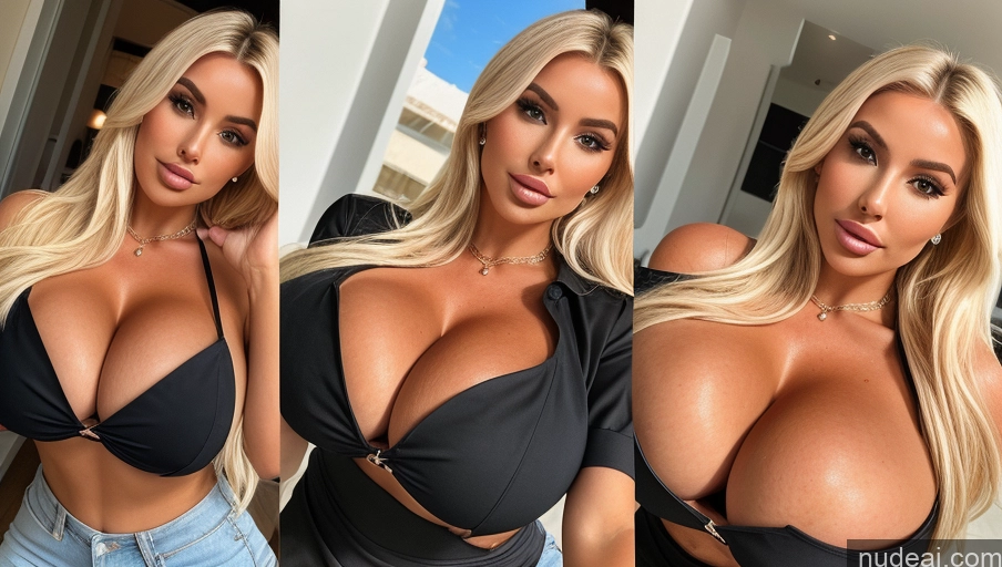 related ai porn images free for Bimbo Two Huge Boobs Tanned Skin Blouse