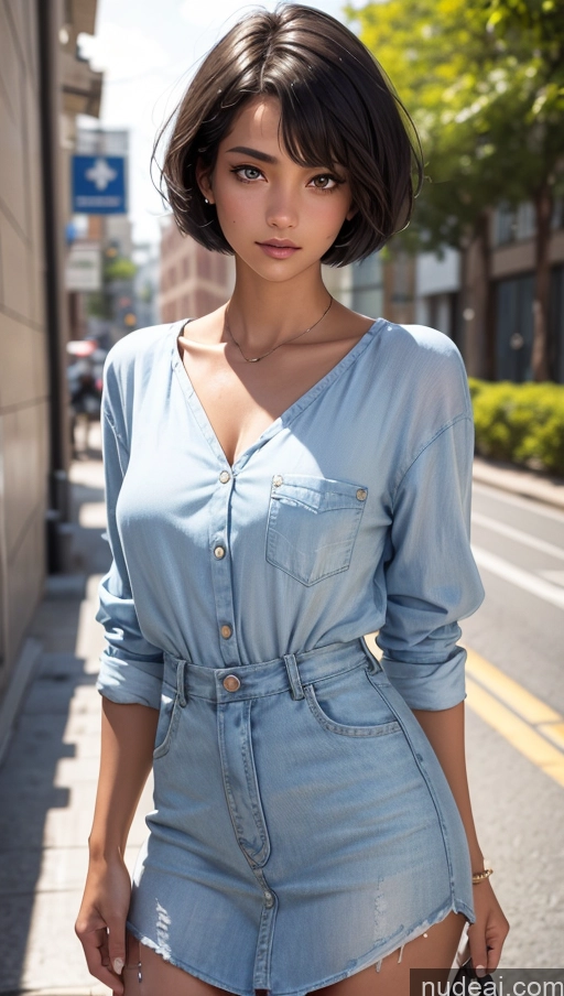 related ai porn images free for Close-up View Egyptian Tanned Skin 18 Short Hair Dress Casual