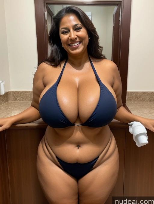 related ai porn images free for One Busty Huge Boobs Thick Tanned Skin 60s Laughing Front View Microkini Thong Maid Indian