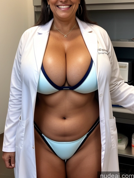related ai porn images free for One Tanned Skin Thick Busty Huge Boobs 70s Laughing Front View Microkini Thong Brazilian Lab Coat Professor