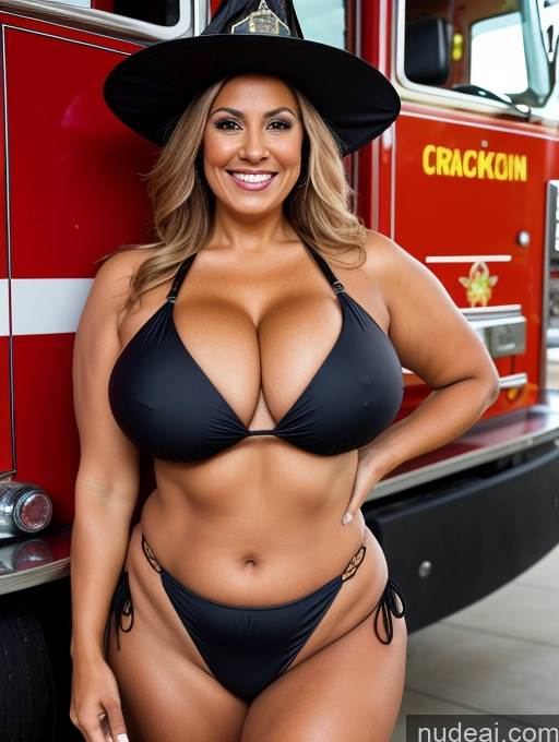 related ai porn images free for One Tanned Skin Thick Busty Huge Boobs Laughing Front View Microkini Thong 70s Latina Western Witch Firefighter