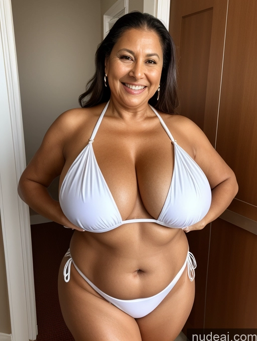 related ai porn images free for One Busty Huge Boobs Thick Tanned Skin Laughing Front View Microkini Thong Native American 70s Maid