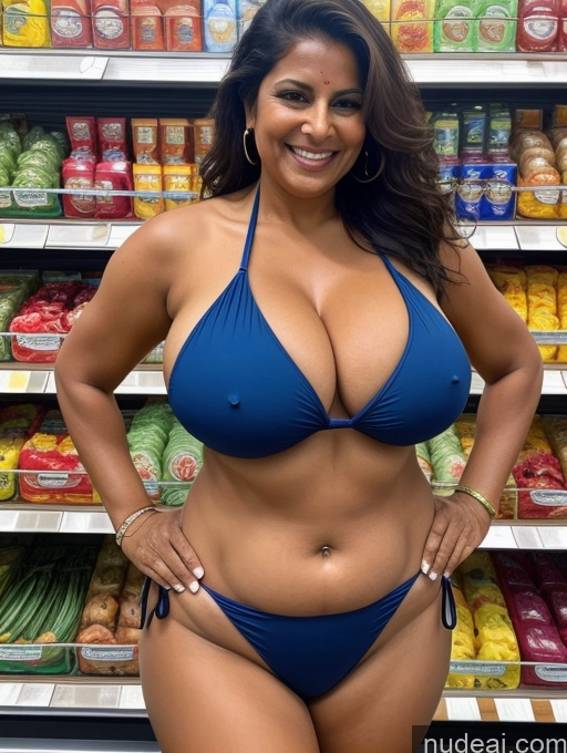 related ai porn images free for One Busty Huge Boobs Thick Tanned Skin 70s Laughing Indian Front View Microkini Thong Grocery