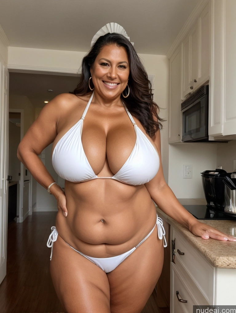 related ai porn images free for One Busty Huge Boobs Thick Tanned Skin Laughing Front View Microkini Thong 60s Native American Maid