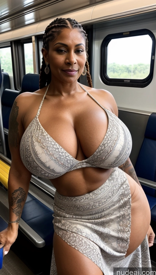 related ai porn images free for Milf Huge Boobs Beautiful Tattoos Muscular Big Ass Thick Big Hips Tall 60s Indian Cleavage Detailed Sexy Face Dark Skin Ginger Close-up View Bikini Long Skirt Train Braided