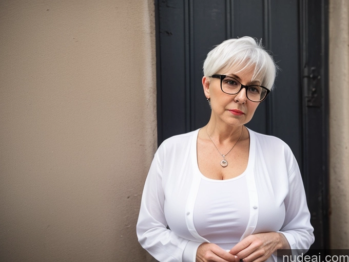 related ai porn images free for 70s Czech White Hair Pixie Serious Sexy Face Busty Glasses Skinny Casual Street