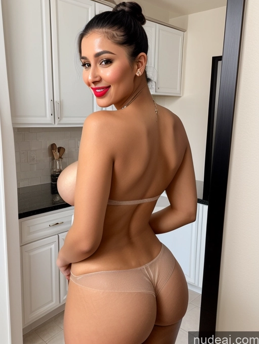 related ai porn images free for Woman One Busty Perfect Boobs Lipstick Big Ass Thick Perfect Body 20s Happy Sexy Face Brunette Hair Bun Arabic Mirror Selfie Kitchen Close-up View Cumshot Nude
