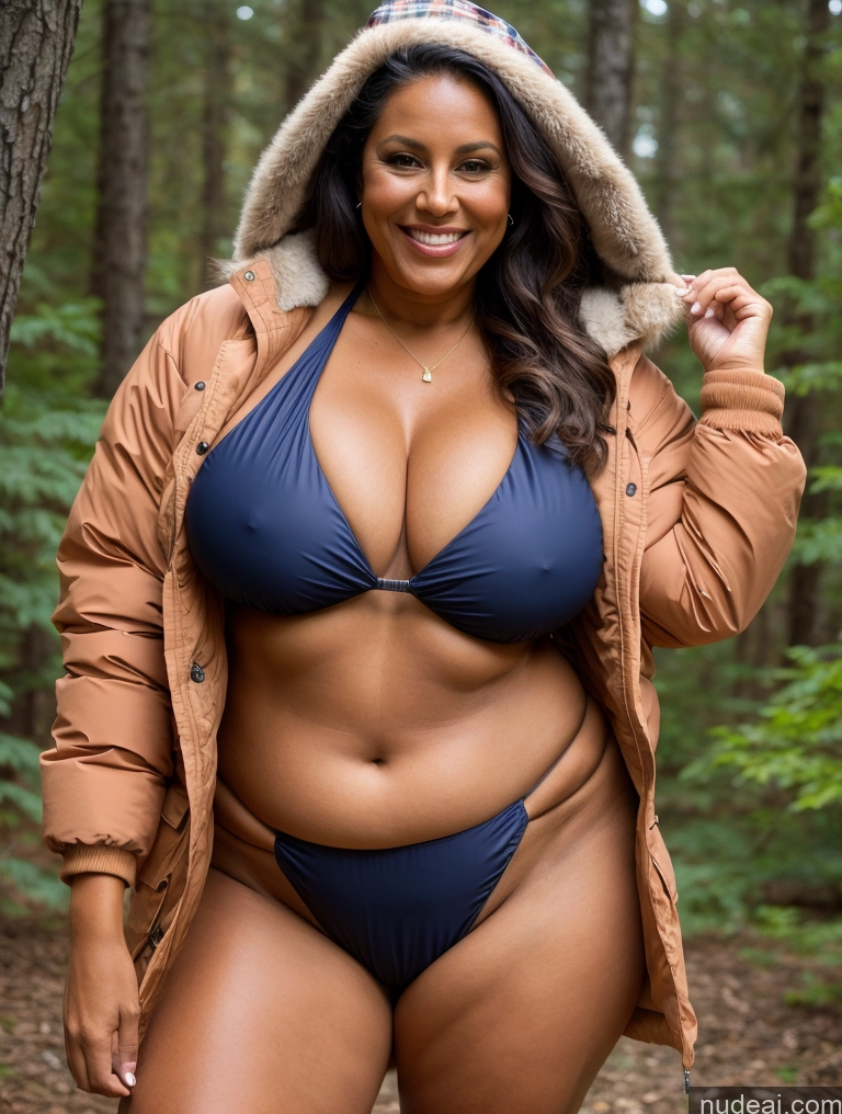 related ai porn images free for One Busty Huge Boobs Thick Tanned Skin 60s Laughing Front View Microkini Thong Lumberjack Native American Parka