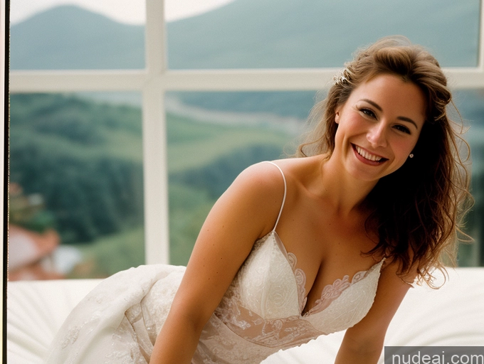 related ai porn images free for Woman One Small Tits Small Ass Thick 30s Happy Messy Czech Film Photo Front View Wedding