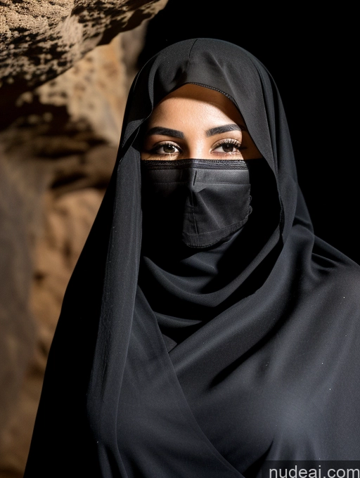 related ai porn images free for Woman Perfect Boobs Beautiful Perfect Body 20s Black Hair Long Hair Arabic Dark Lighting Cave Happy Niqab