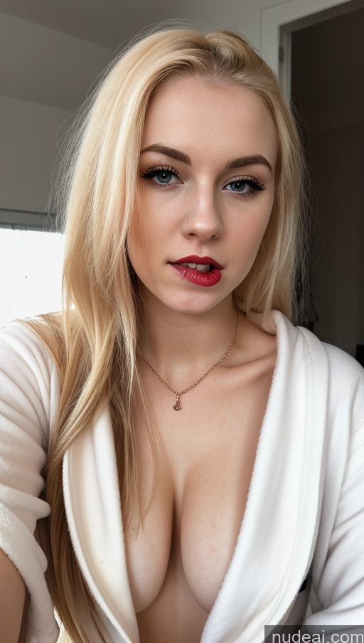 related ai porn images free for Woman One Perfect Boobs Beautiful Fairer Skin 18 Biting Lip Blonde Ponytail German Jewelry Dark Lighting Lipstick Blowjob Bathrobe