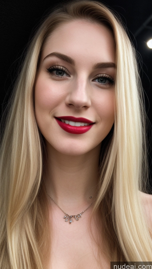 related ai porn images free for Woman One Beautiful Fairer Skin 18 Blonde German Jewelry Dark Lighting Lipstick Long Hair Perfect Boobs Goth Happy