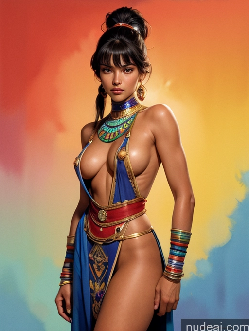 related ai porn images free for Tanned Skin Tanned Skin Bangs Egyptian Filipina Native American Illustration Watercolor Traditional Discworld Art By Boris Vallejo Boris Vallejo Art Style Impasto, Wlop Bangs Long Hair Straight Indian Ponytail Topless Woman Breasts Tall Thick Short Big Hips Nilotic Skinny
